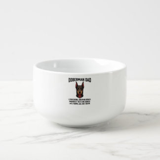 Doberman Dad Vintage Engraving Dog Lover Shirt Des Soup Mug
