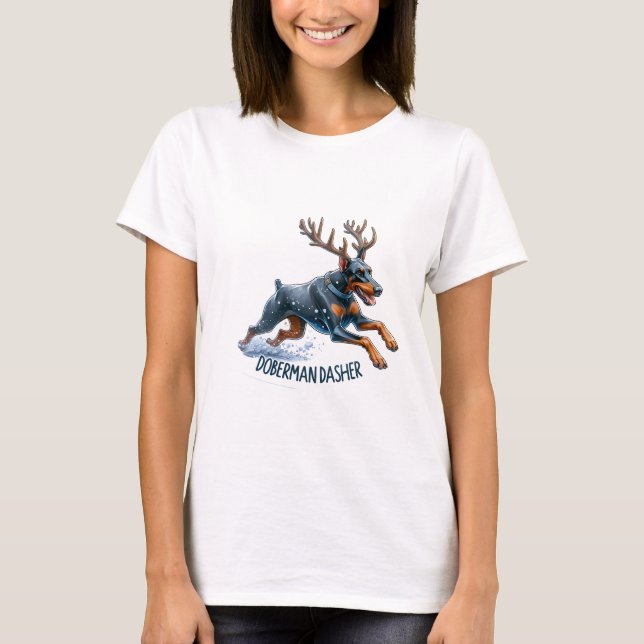 Doberman Dasher T-Shirt (Front)