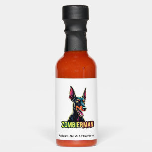 Doberman Dobie Doby Dobermann Zombie Dog Halloween Hot Sauces