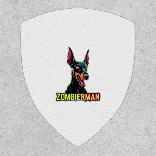 Doberman Dobie Doby Dobermann Zombie Dog Halloween Patch