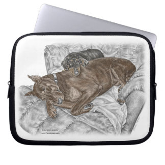 Doberman Dog and Puppy Laptop Sleeve