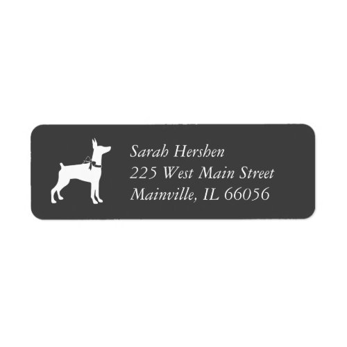 Doberman Dog Baby Shower Puppy Dobie Pinscher Label