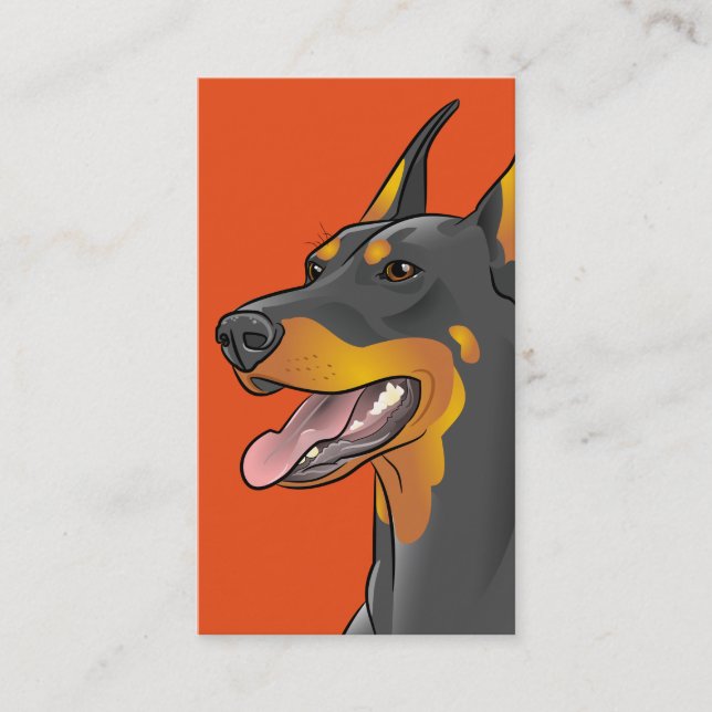 Doberman Dog Breed Customizable Business Cards (Front)