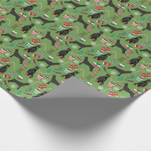 Doberman Dog Christmas Wrapping Paper