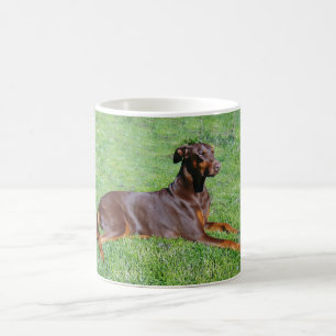Doberman dog coffee mug