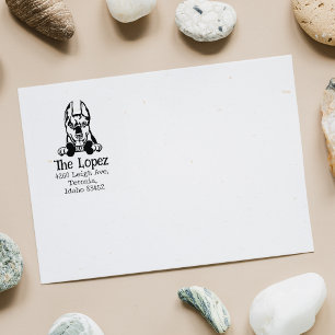 Doberman Dog, Custom Return Address, Rubber Stamp