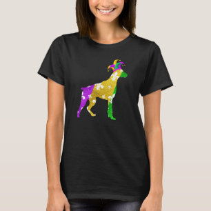 Doberman Dog Mardi Gras Carnivals Funny Puppy Love T-Shirt