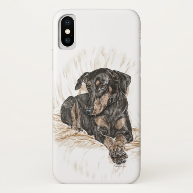Doberman Dog Natural Ears Case-Mate iPhone Case (Back)