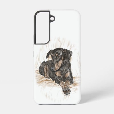 Doberman Dog Natural Ears Samsung Galaxy S22 Case