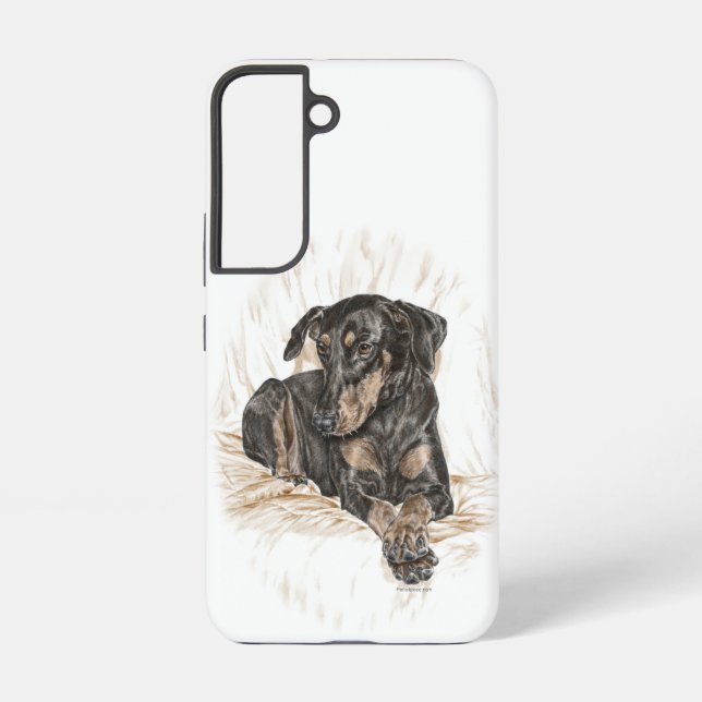 Doberman Dog Natural Ears Samsung Galaxy Case (Back)
