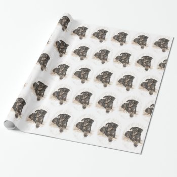 Doberman Dog Natural Ears Wrapping Paper by KelliSwan at Zazzle