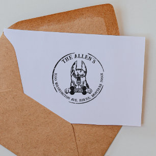 Doberman Dog Rubber Stamp