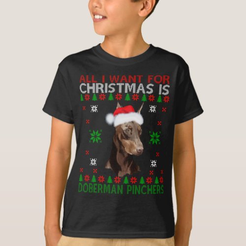 Doberman Dog Ugly Sweater Christmas Puppy Dog Love