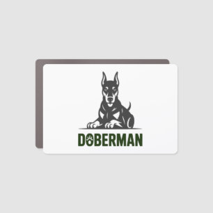 Doberman Dog Vector 2 Colors Car Magnet