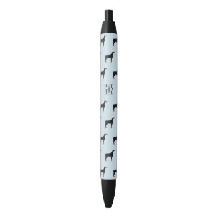 Doberman Dogs Pattern Monogrammed Pen