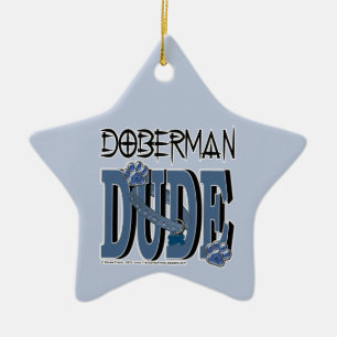 Doberman DUDE Ceramic Ornament