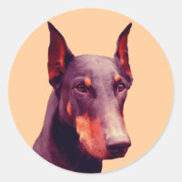 Doberman Face Dog 