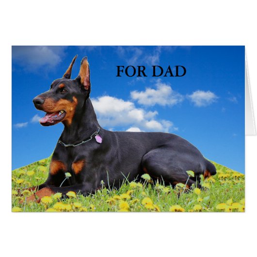 Doberman Father's Day Cards (Front Horizontal)