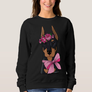 Doberman Flower Girl Sweatshirt