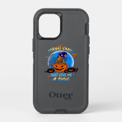 Doberman Get Candy Just Give Me A Dog Pumpkin OtterBox Defender iPhone 12 Mini Case