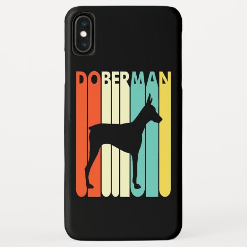 Doberman Gift  Doberman Black Background Colorful iPhone XS Max Case