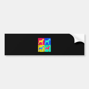Doberman Gift Doberman Colorful Bumper Sticker