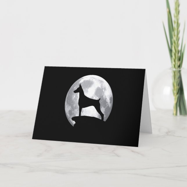 Doberman Gift | Doberman Moon Card (Front)