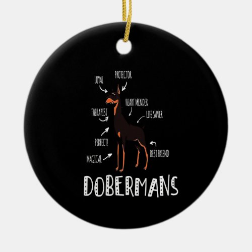 Doberman Gift  Dobermans Ceramic Ornament