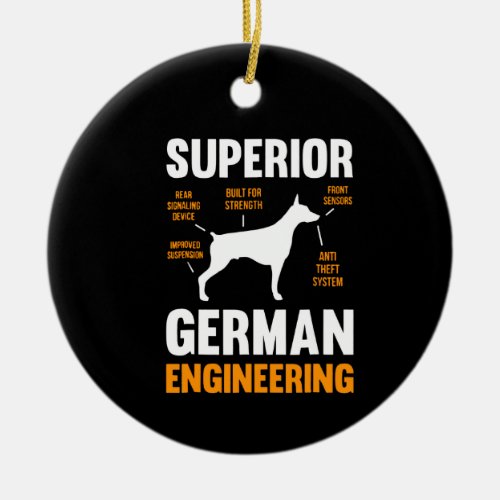 Doberman Gift  Superior German Engineering Ceramic Ornament