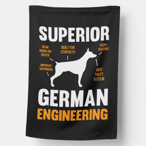 Doberman Gift  Superior German Engineering House Flag