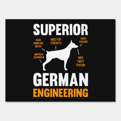 Doberman Gift  Superior German Engineering Sign