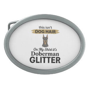 Doberman Glitter Funny Dog Lover Vintage Design_1 Belt Buckle