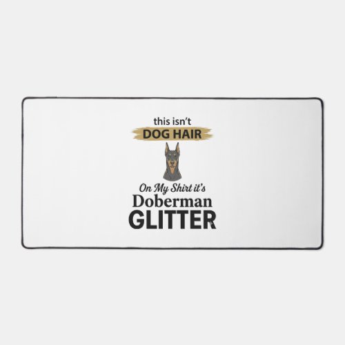 Doberman Glitter Funny Dog Lover Vintage Design_1 Desk Mat