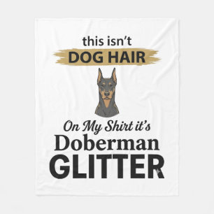 Doberman Glitter Funny Dog Lover Vintage Design_1 Fleece Blanket