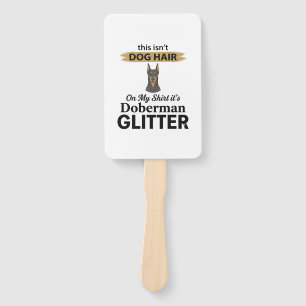 Doberman Glitter Funny Dog Lover Vintage Design_1 Hand Fan