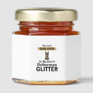 Doberman Glitter Funny Dog Lover Vintage Design_1 Honey Jar Favors