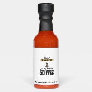 Doberman Glitter Funny Dog Lover Vintage Design_1 Hot Sauces