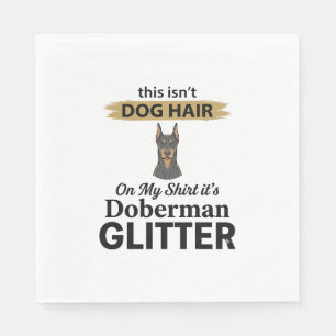 Doberman Glitter Funny Dog Lover Vintage Design_1 Napkins