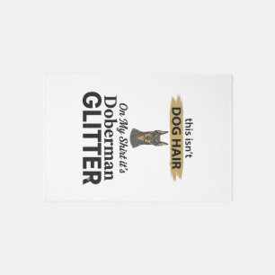 Doberman Glitter Funny Dog Lover Vintage Design_1 Rug