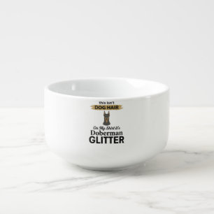Doberman Glitter Funny Dog Lover Vintage Design_1 Soup Mug
