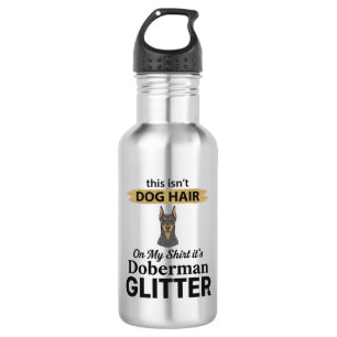 Doberman Glitter Funny Dog Lover Vintage Design_1 Stainless Steel Water Bottle