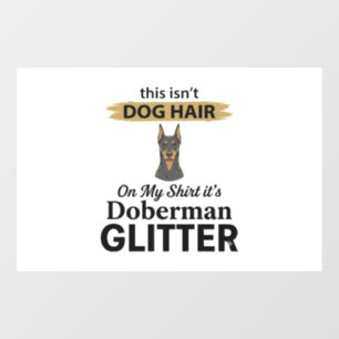 Doberman Glitter Funny Dog Lover Vintage Design_1 Window Cling