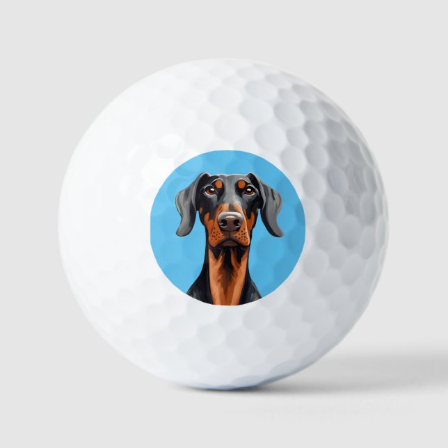 Doberman Golf Balls (Front)