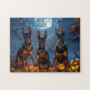 Doberman Halloween Spooky Jigsaw Puzzle
