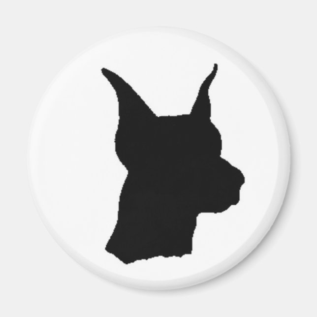 Doberman Head Magnent Magnet (Front)
