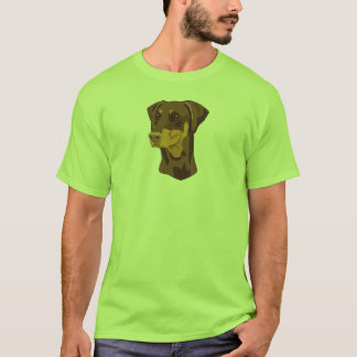 Doberman Head, Red, Uncropped T-Shirt
