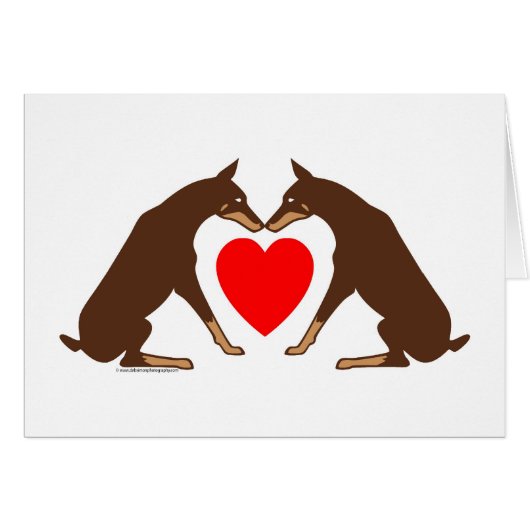 Doberman Heart Cards (Front Horizontal)