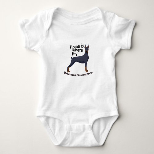 Doberman Home Baby Bodysuit