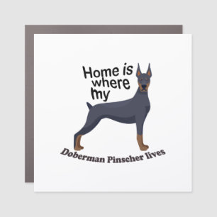 Doberman Home Car Magnet