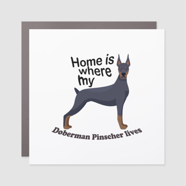 Doberman Home Car Magnet (Front)